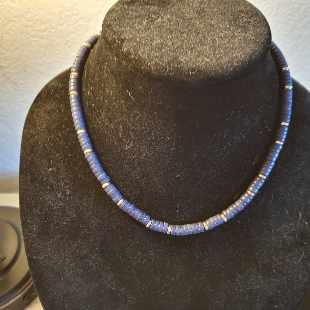 Elegant Blue Beaded Necklace